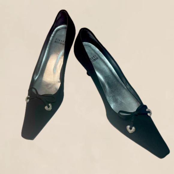 Stuart Weitzman Shoes - 2X STUART WEITZMAN Two Pairs of Shoes: One NAVY + One BLACK, both size 8.5